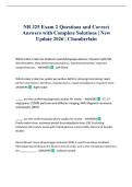 NR 325 Exam 2 Questions and Correct Answers with Complete Solutions &vert; New Update 2026 &vert; Chamberlain