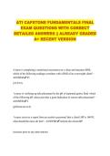 ATI CAPSTONE FUNDAMENTALS FINAL EXAM QUESTIONS WITH CORRECT DETAILED ANSWERS &vert;&vert; ALREADY GRADED A&plus; RECENT VERSION