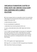 VARCAROLIS FOUNDATIONS CHAPTER 30 DYING DEATH AND GRIEVING EXAM SCRIPT 2026 QUESTIONS WITH CORRECT SOLUTIONS