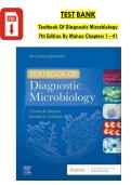TEST BANK For Textbook Of Diagnostic Microbiology&comma; 7th Edition By Connie R&period; Mahon&comma; Verified Chapters 1 - 41&comma; Complete Newest Version