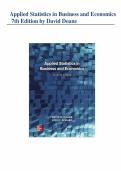 Test bank for Applied Statistics in Business and Economics graded A&plus;