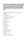 VARCAROLIS FOUNDATIONS OF PSYCHIATRIC MENTAL HEALTH NURSING COMPREHENSIVE TEST PAPER 2026 FULL SOLUTION VERIFIED PASS