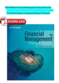 TEST BANK for Financial Management Theory & Practice 17th Edition Eugene F&period; Brigham & Michael C&period; Ehrhardt&period; Complete Chapters 1-26&period;