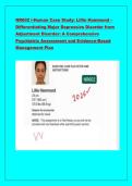 NR602 i-Human Case Study&colon; Lillie Hammond &ndash;  Differentiating Major Depressive Disorder from  Adjustment Disorder&colon; A Comprehensive  Psychiatric Assessment and Evidence-Based  Management Plan