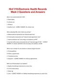 Hinf 310-Electronic Health Records Week 2 Questions and Answers
