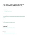 SANS 500 LATEST EXAM WITH COMPLETE QUESTIONS  AND 100&percnt; VERIFIED ANSWERS ALREADY RATED A&plus; GRADE