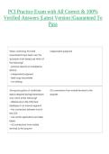 PCI Practice Exam with All Correct & 100&percnt; Verified Answers &vert;Latest Version &vert;Guaranteed To Pass 