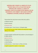 OPHTHALMIC SURGICAL ASSISTANT EXAM  NEWEST 2026 ACTUAL EXAM TEST BANK&vert;  OPHTHALMIC SURGICAL ASSISTANT  CERTIFICATION EXAM PREP WITH 350 REAL EXAM  QUESTIONS AND CORRECT DETAILED ANSWERS  &lpar;VERIFIED ANSWERS&rpar; ALREADY GRADED A&plus; 