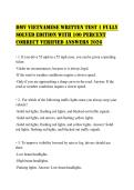 DMV VIETNAMESE WRITTEN TEST 1 FULLY SOLVED EDITION WITH 100 PERCENT CORRECT VERIFIED ANSWERS 2026