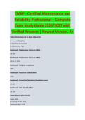 CMRP &ndash; Complete Exam Study Guide 2026&sol;2027 with Verified Answers &vert; Newest Version&period; A&plus;
