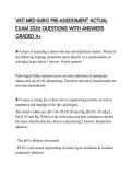 VATI MED-SURG PRE-ASSESSMENT ACTUAL EXAM 2026 QUESTIONS WITH ANSWERS GRADED A&plus;
