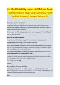 Certified Reliability Leader &ndash; Complete Exam Study Guide 2026&sol;2027 with Verified Answers &vert; Newest Version&period; A&plus;