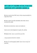 VATI CARE OF CHILDREN ACTUAL EXAM 2026 QUESTIONS WITH ANSWERS GRADED A&plus;