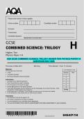 AQA GCSE Combined Science&colon; Trilogy Higher Tier Physics Paper 1H &ndash; May 2025 Exam Questions