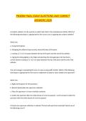 PN3006 FINAL EXAM QUESTIONS AND CORRECT ANSWERS 2026