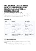 SHS 205 - EXAM 1 QUESTIONS AND ANSWERS&comma; UPDATED 2026&comma; FULL SOLUTIONS&comma; GUARANTEED A&plus;&comma; SUCCESS CERTIFIED