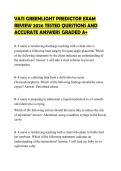 VATI GREENLIGHT PREDICTOR EXAM REVIEW 2026 TESTED QUESTIONS AND ACCURATE ANSWERS GRADED A&plus;