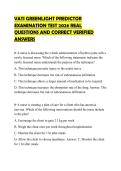 VATI GREENLIGHT PREDICTOR EXAMINATION TEST 2026 REAL QUESTIONS AND CORRECT VERIFIED ANSWERS