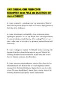VATI GREENLIGHT PREDICTOR EXAMPREP 2026 FULL 180 QUESTION SET 100&percnt; CORRECT
