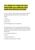 VATI GREENLIGHT PREDICTOR FINAL EXAM PAPER 2026 COMPLETE STUDY GUIDE WITH DETAILED SOLUTIONS
