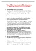 Microsoft Technology Associate &lpar;MTA&rpar; &ndash; Infrastructure & Security Exam With Correct Answers 2025&sol;2026&period;