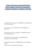 NURS 5220 FINAL EXAM QUESTIONS WITH CORRECT DETAILED ANSWERS &vert;&vert; ALREADY GRADED A&plus; RECENT VERSION