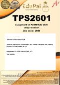 TPS2601 Assignment 50 PORTFOLIO &lpar;COMPLETE ANSWERS&rpar; 2026 - DUE 2026