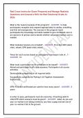 Red Cross Instructor Exam Prepared and Manage Realistic Questions And Answers With Verified Solutions&vert; Grade A&plus; 2026&period;