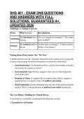 SHS 401 - EXAM ONE QUESTIONS AND ANSWERS WITH FULL SOLUTIONS&comma; GUARANTEED A&plus;&comma; UPDATED 2026