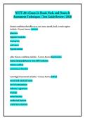 NUFT 204 &lpar;Exam 2&rpar;- Head&comma; Neck&comma; and Neuro & Assessment Techniques - Test Guide Review - 2026