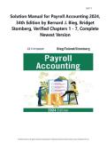 Solution Manual for Payroll Accounting 2025&comma; 34th Edition by Bernard J&period; Bieg&comma; Bridget Stomberg&comma; Verified Chapters 1 - 7&comma; Complete Newest Version