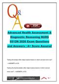 NURS 6512N Advanced Health Assessment & Diagnostic Reasoning &ndash; Walden University &ndash; 220 Exam Questions on Neurological&comma; Cardiovascular&comma; Musculoskeletal & Pharmacology Topics &lpar;2026&rpar;