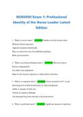 NUR4590 Exam 1&colon; Professional  Identity of the Nurse Leader Latest  Edition 