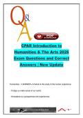 CPAR Introduction to Humanities & The Arts 2026 &ndash; 30 Exam Questions on Humanities&comma; Modern Art & Contemporary Art