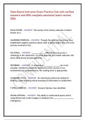 State Board Instructor Exam Practice Test with verified answers and 100&percnt; complete solutions&vert; latest version 2026&period;