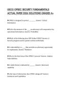 USCG OPSEC SECURITY FUNDAMENTALS ACTUAL PAPER 2026 SOLUTIONS GRADED A&plus;