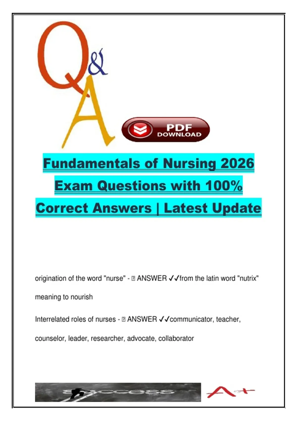 Fundamentals of Nursing 2026 – 330 Exam Questions on Nursing Process ...