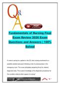 FUNDAMENTALS OF NURSING  EXAM COMPLETE PACKAGE DEAL