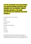 VATI RN LEADERSHIP AND MANAGEMENT 2025 UPDATE VERIFIED QUESTIONS AND ANSWERS WITH 100 PERCENT CORRECT ANSWERS GRADED A&plus; TEST BANK COLLECTION 2026 COMPLETE SOLUTIONS GRADED A&plus;