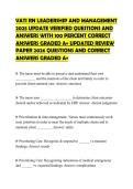 VATI RN LEADERSHIP AND MANAGEMENT 2025 UPDATE VERIFIED QUESTIONS AND ANSWERS WITH 100 PERCENT CORRECT ANSWERS GRADED A&plus; UPDATED REVIEW PAPER 2026 QUESTIONS AND CORRECT ANSWERS GRADED A&plus;