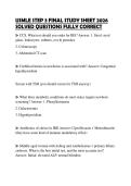 USMLE STEP 3 FINAL STUDY SHEET 2026 SOLVED QUESTIONS FULLY CORRECT