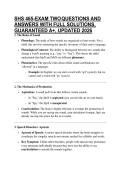 SHS 465-EXAM TWO QUESTIONS AND ANSWERS WITH FULL SOLUTIONS&comma; GUARANTEED A&plus;&comma; UPDATED 2026