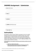 HIT 205&vert;SNOMED Assignment - Submission&vert; Questions and answers &vert; Updated &vert; NEW&vert; 2026&vert; Santa Barbara City College