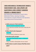 CWEA MECHANICAL TECHNOLOGIST GRADE 2  EXAM NEWEST 2025- 2026 UPDATE 100  QUESTIONS & 100&percnt; CORRECT ANSWERS  GRADED A&plus; &lpar;BRAND NEW&excl;&excl;&rpar;