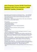 Joint Firepower Course 20-003 Final Exam Questions with Correct Answers &vert; Latest 2026&sol;2027 Update &vert; Graded A&plus;&period;