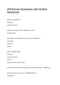 ATCN Exam Questions with Verified Solutions