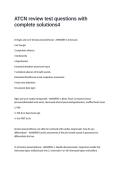 ATCN review test questions with complete solutions