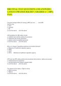 MRI FINAL TEST QUESTIONS AND ANSWERS &vert; LATEST UPDATED 2026&sol;2027 &vert; GRADED A&plus; &vert; 100&percnt; PASS&period;
