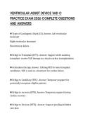 VENTRICULAR ASSIST DEVICE VAD C PRACTICE EXAM 2026 COMPLETE QUESTIONS AND ANSWERS