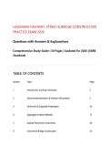 Louisiana Highway&comma; Street & Bridge Construction Practice Exam 2026 &ndash; Questions with Answers & Explanations&vert; pdf